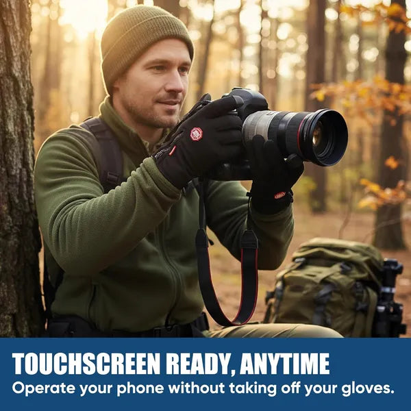 Anti-Slip Waterproof Thermal Winter Gloves For Men And Women, Windproof Cold Weather Motorcycle Riding Bicycle Cycling Hiking Gloves Touch Screen Anti-Slip Winter Sport Outdoor Gloves