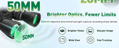 20X50 Outdoor Binoculars, High-power Outdoor Enthusiasts