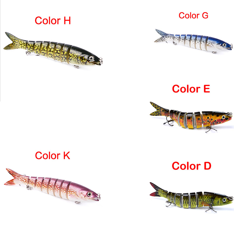 Pike Fishing Lures Artificial Multi Jointed Sections Hard Bait Trolling Pike Carp Fishing Tools