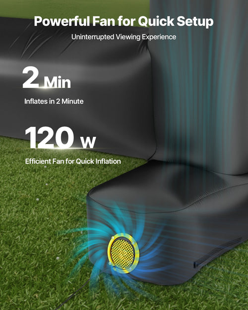 14 Ft Inflatable Movie Screen 16:9 600D Movie Projection With Portable Bag