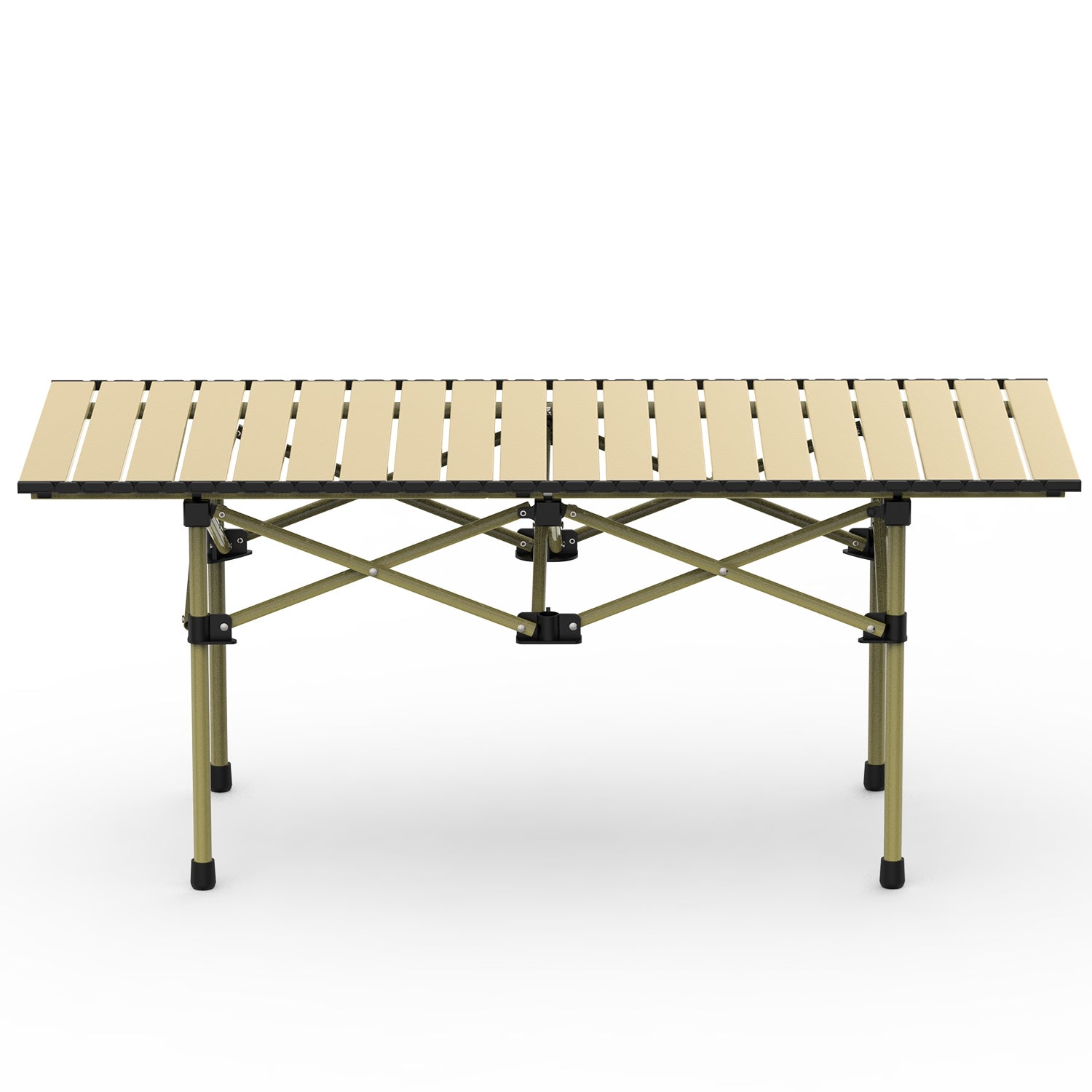 1Pc S Or L Size Options Folding Camping Table Portable Lightweight Carbon Steel Roll-up Picnic BBQ Desk With Carry Bag Heavy Duty For Outdoor Beach Backyard Party Patio Camping Hiking BBQ Picnic