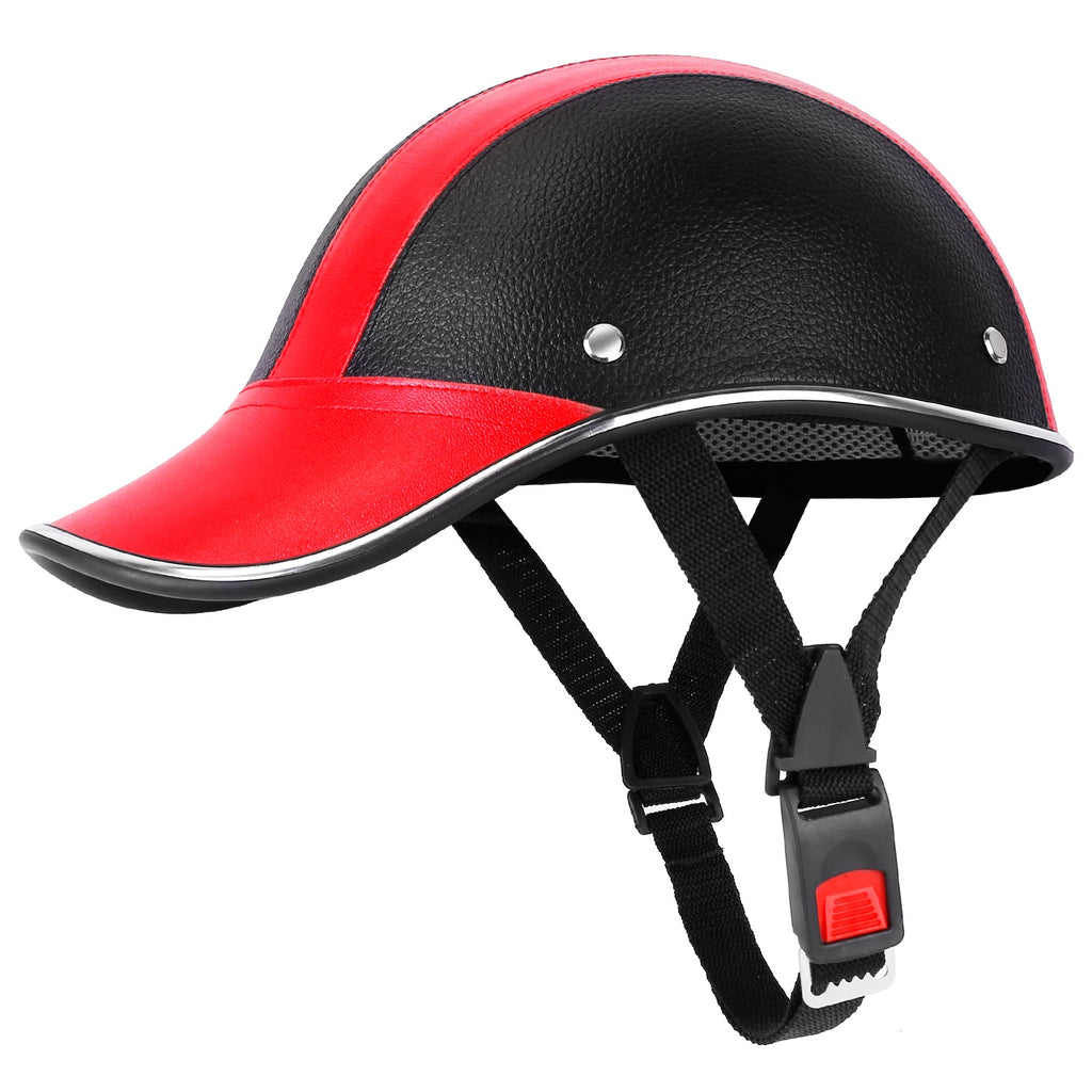 1Pc Safety Bicycle Helmet Adjustable Windproof Bike Helmet Sunshade Baseball Cap Anti-UV Cycling Motorcycle Hat Leather Helmet