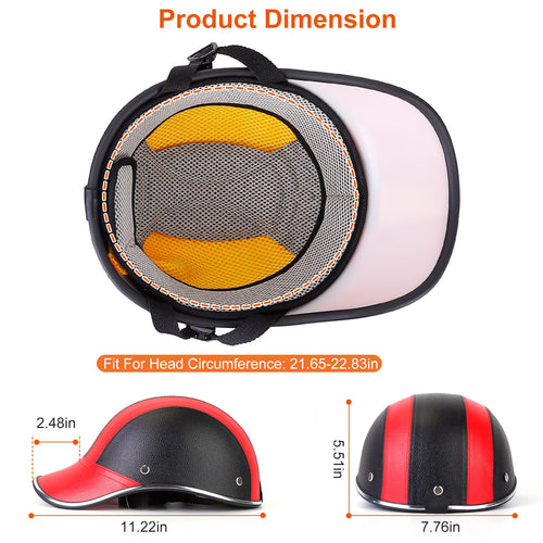 1Pc Safety Bicycle Helmet Adjustable Windproof Bike Helmet Sunshade Baseball Cap Anti-UV Cycling Motorcycle Hat Leather Helmet