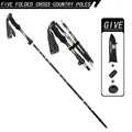 5-Section Collapsible Hiking Poles - Lightweight Trekking Poles With Secure External Lock, Adjustable Length, Sturdy - Ergonomic EVA Grip For Mountain Climbing, Camping, Trail Hiking - Perfect Gift Fo