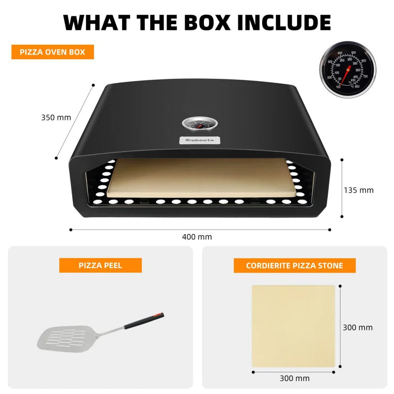 Portable Outdoor Charcoal Pizza Oven With Pizza Stone, Pizza Peel, And Thermometer, Ideal For Making Pizzas At Home In The Backyard