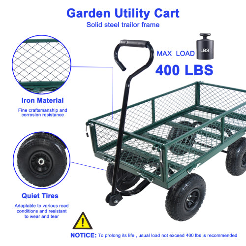 Wagon Cart Garden Cart Trucks Make It Easier To Transport Firewood Green