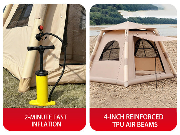 Inflatable Tent Outdoor Tent 2-4-person Tent Quick-opening Tent Inflatable Tent Hut Tent Camping Portable Tent Windproof Tent Family Party Tent Pop-up Tent Shading And Waterproof Tent Camping Tent