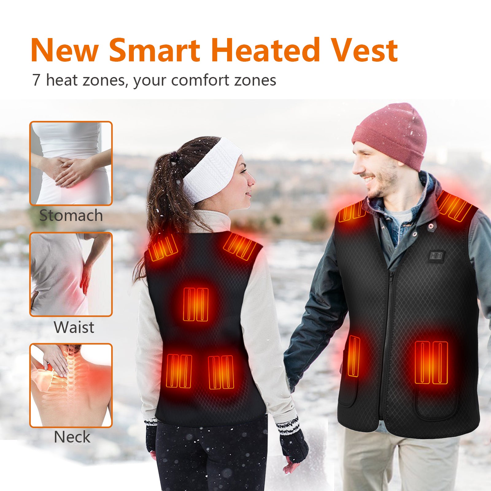 Heated Vest For Men Women Washable USB Heating Vest  Battery Is Not Included
