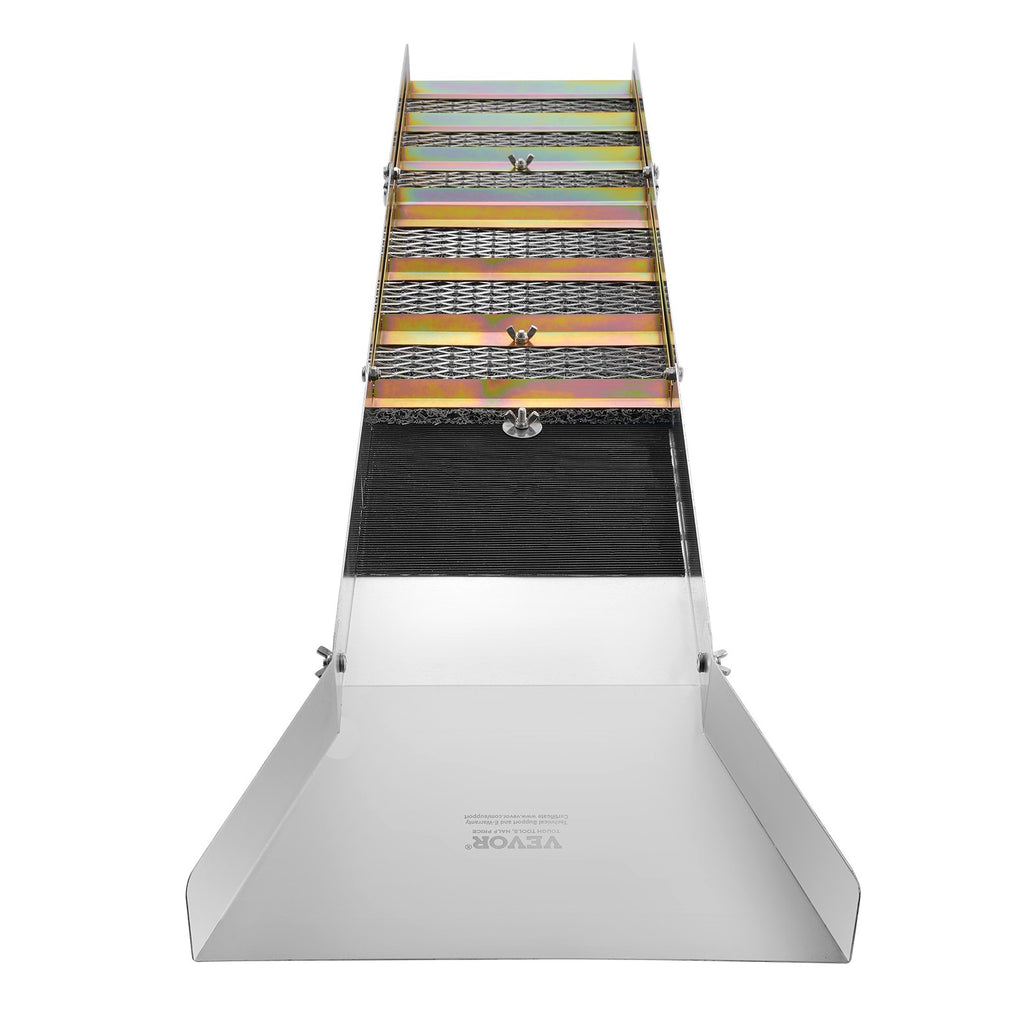 50 Inch Folding Sluice Box Gold Panning Kit, 23pc Gold Prospecting Equipment Kit With Gold Pan, Classifier Screen, Separating Magnet, Backpack And More