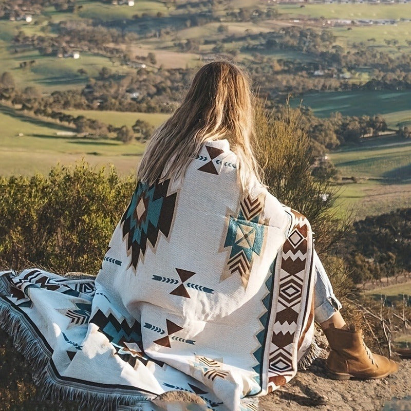 Portable Ramadan Vintage Picnic Mat, Bohemian Style Blanket, For Outdoor Picnic Camping