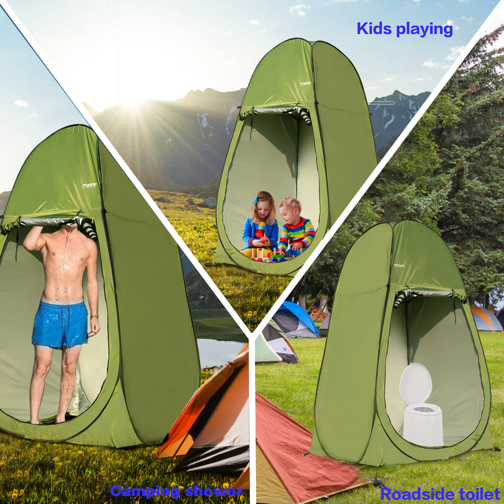Camping Shower Tent 7FT Instant Level Up Privacy Tents, Portable Toilet Tent Outdoor Dressing Room, Foldable Camp Sun Shelter For Beach Fishing
