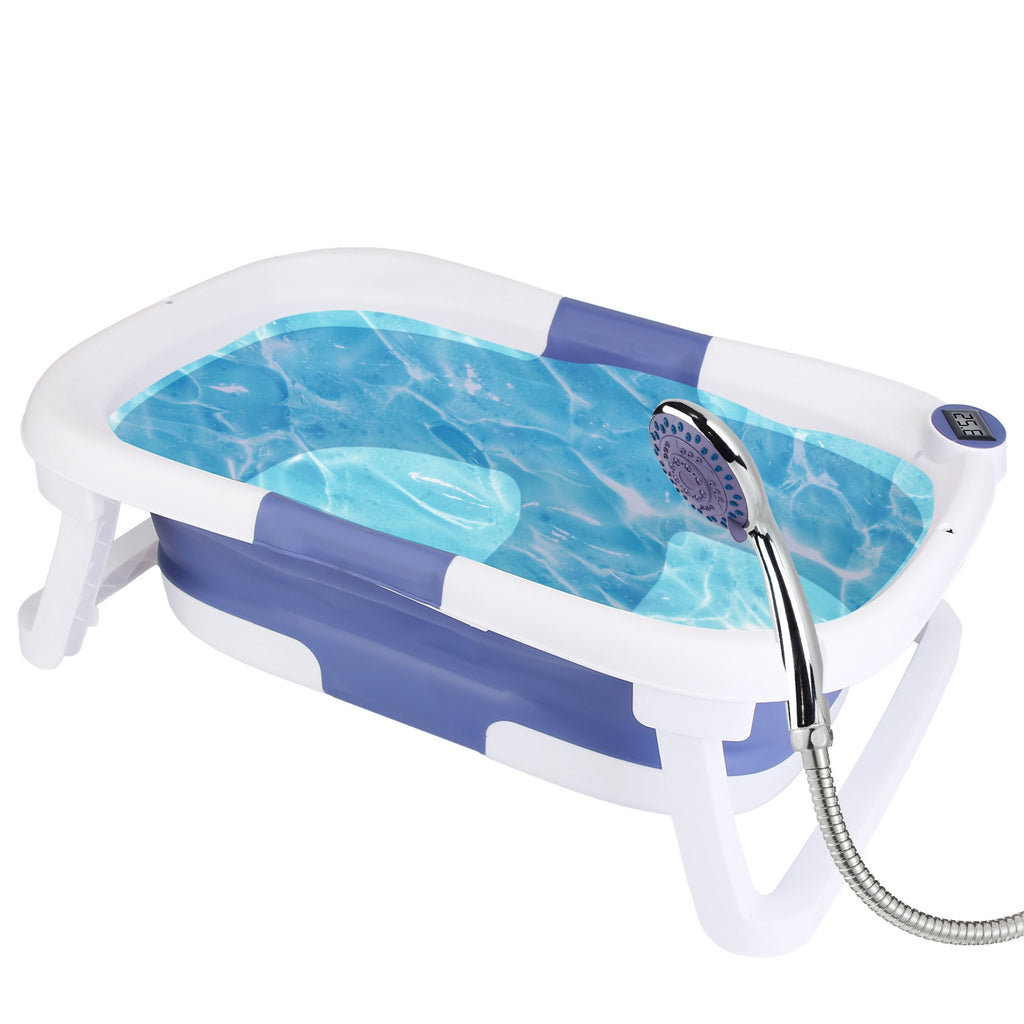 Foldable Baby Bathtub with Thermometer – Travel Friendly