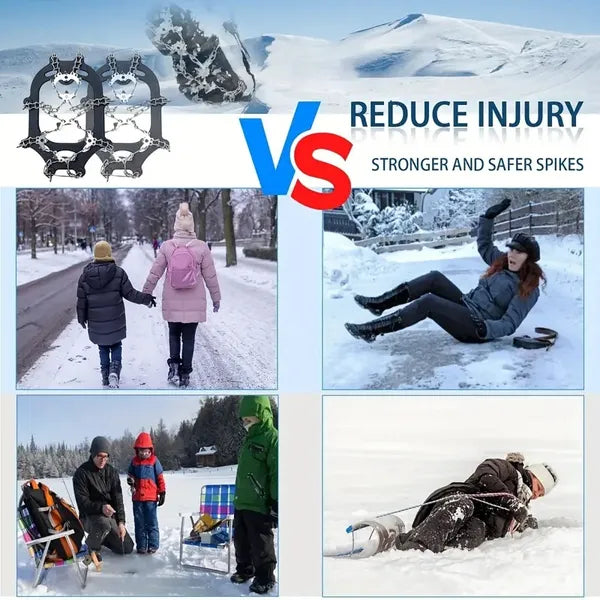 Universal Anti-slip Grip Spikes, 2025 Upgraded Universal Anti-slip Spikes For Ice Skates And Boots, With 19 Steel Spikes, Ice And Snow Grip Spikes, Suitable For Hiking, Walking, And Rock Climbing.