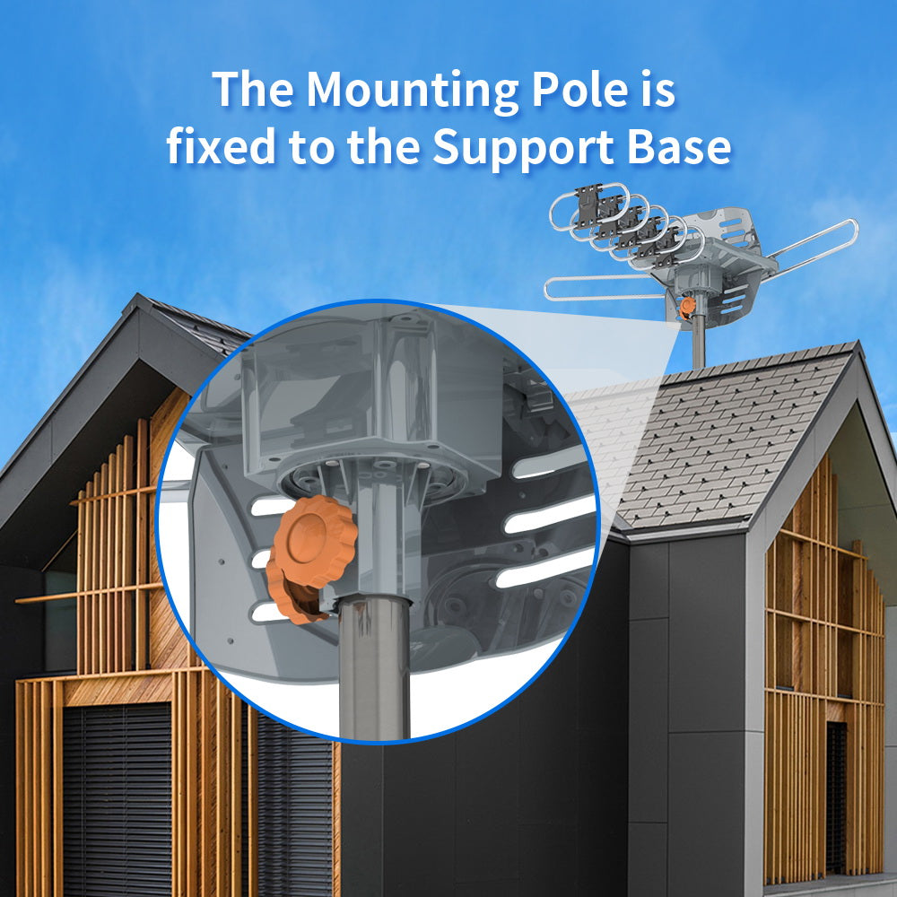 TA-102M Portable 360 Degree Rotation UV Dual Segment 28-36dB Outdoor Antenna Without Bracket