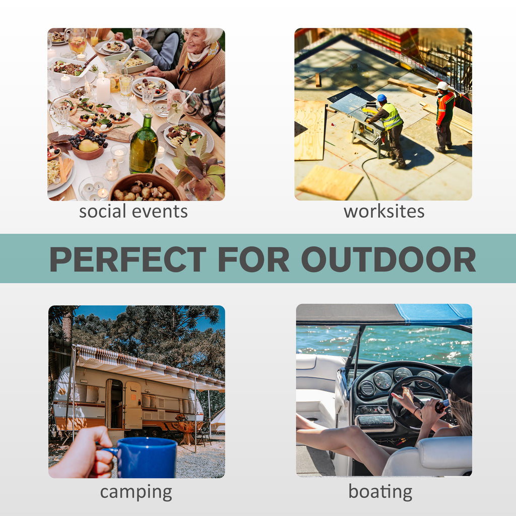 Portable Hand Washing Station, Handwashing Station Basin with 4.5 Gallon Tank, Rolling Wheels, Soap Dispenser, Towel Holder for RV, Outdoor Events, Gatherings, HDPE, White