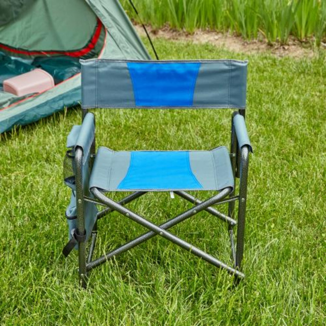 Padded Foldable Lightweight Oversized Outdoor Chair With Side Table And Storage Bag