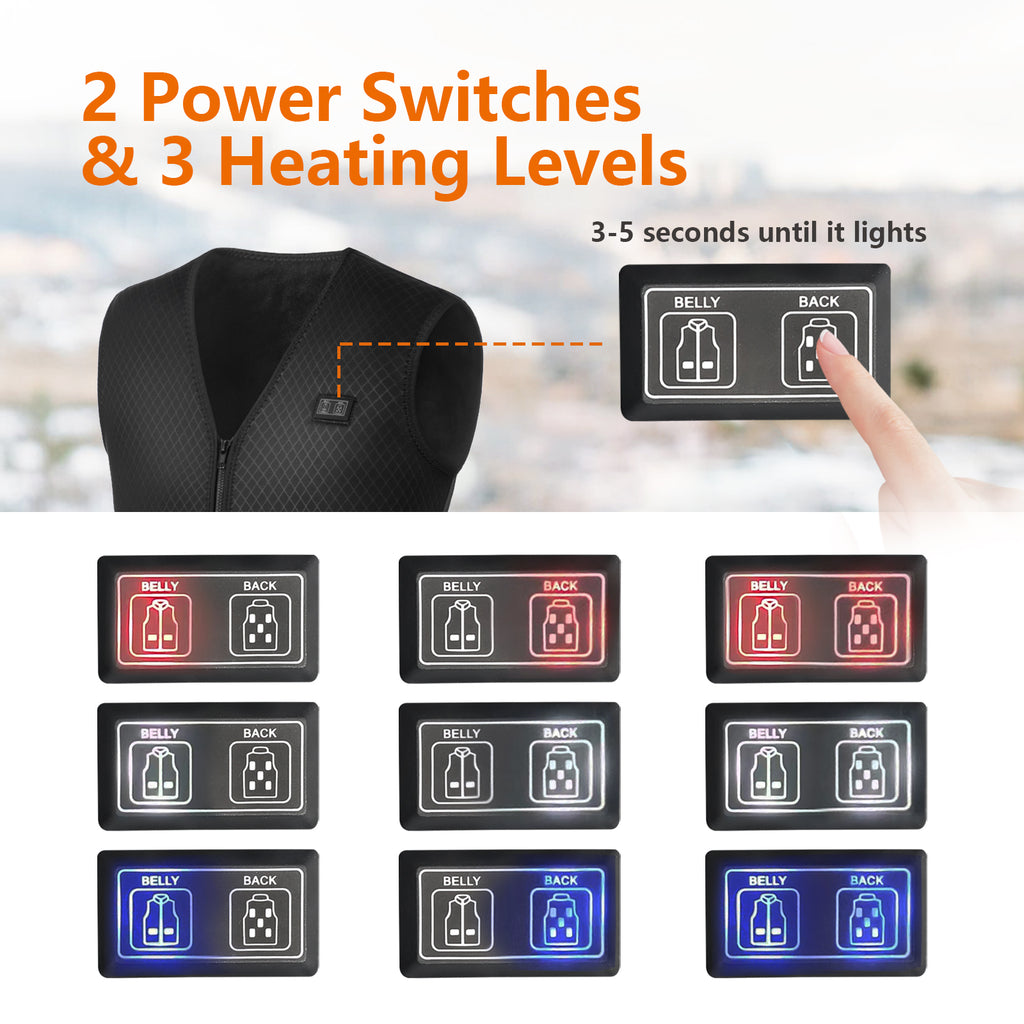 Heated Vest For Men Women Washable USB Heating Vest  Battery Is Not Included