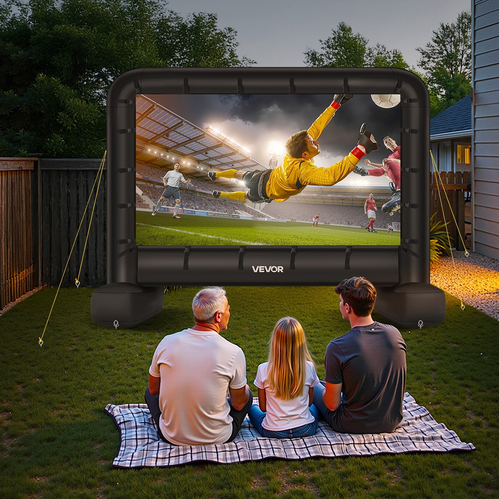 14 Ft Inflatable Movie Screen 16:9 600D Movie Projection With Portable Bag