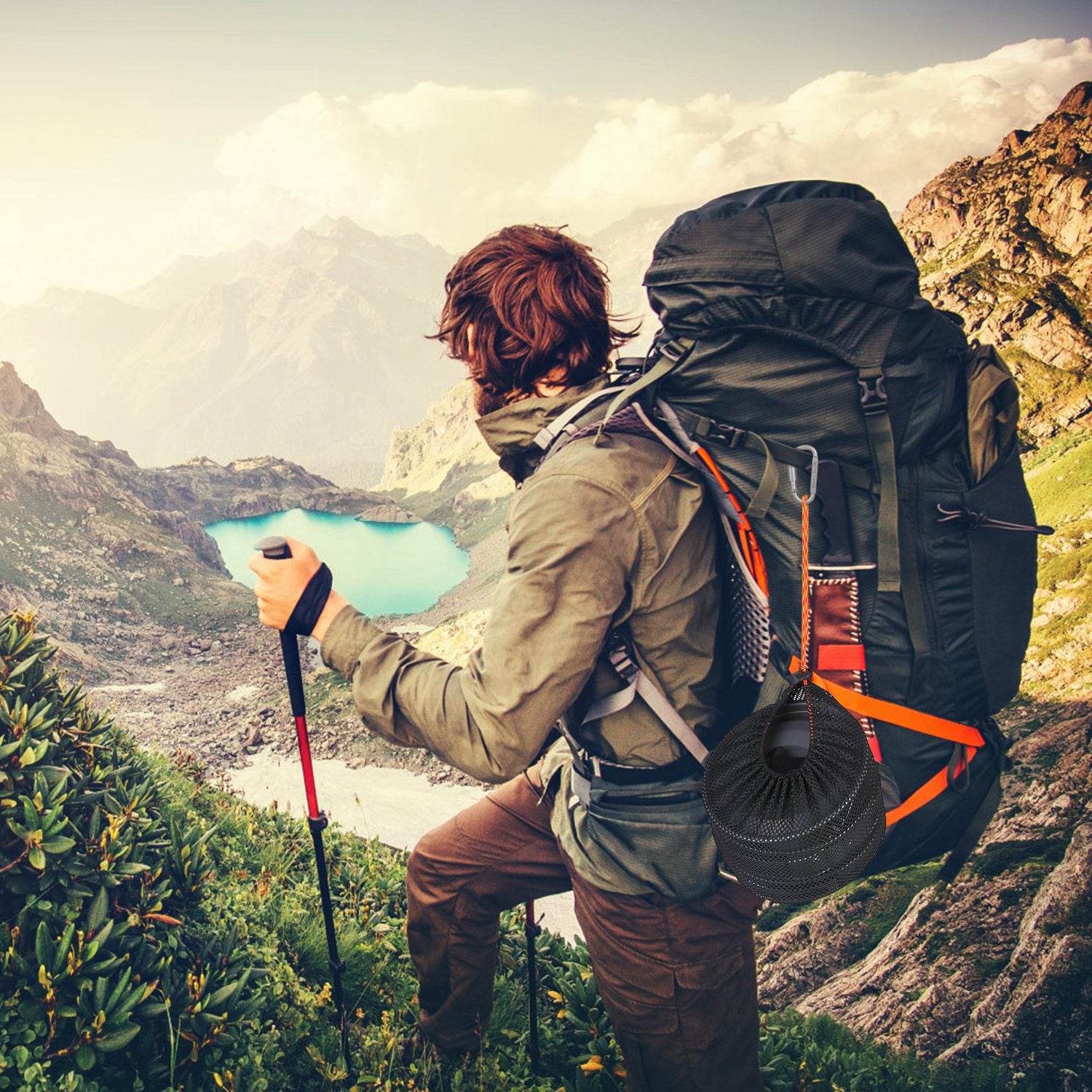 12Pcs Camping Cookware Set Aluminum Pot Pan Kettle Cup Fork Spoon Knife With Storage Bags For Hiking Picnic Outdoor