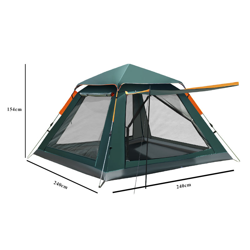 Family Quick-opening Tent 84.6L X 84.6W X 55.9H Tent Instant Camping Rainproof Tent 2-4 Person Tent Outdoor Tent Camping Tent  Hiking Tent Camping Set Pop-up Tent Outdoor Tent Party Portable Tent
